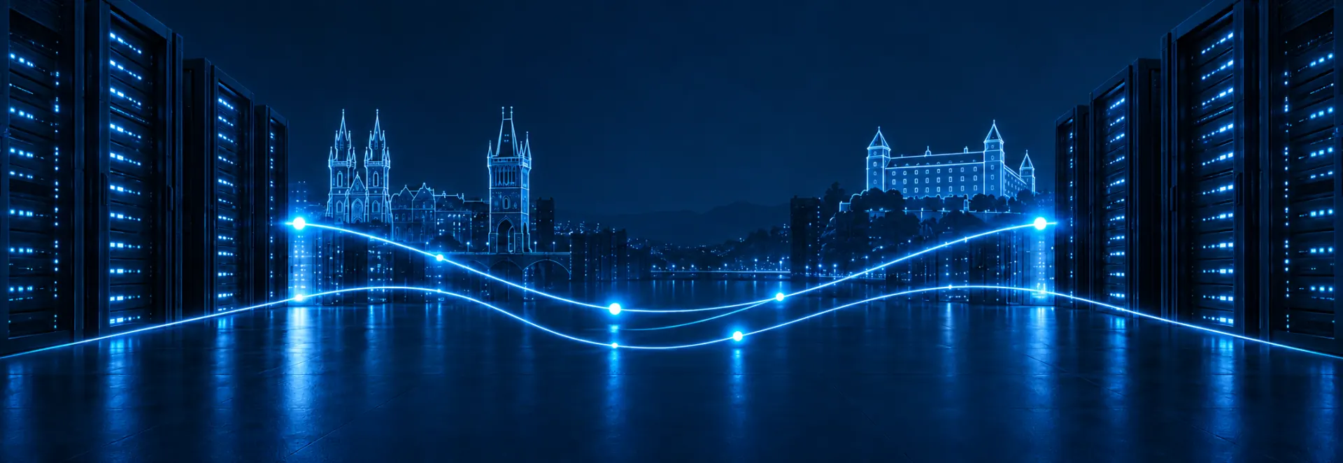 Prague and Bratislava linked through server clusters